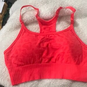Bright orange seamless racerback bralette - 90 Degree by Reflex